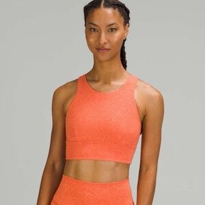 Lululemon Orange Wunder Train Sports Bra 8